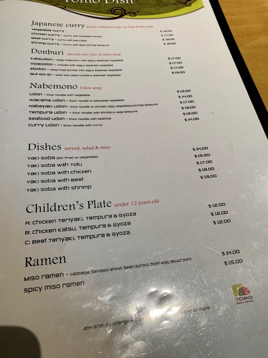 Tomo Sushi & Teriyaki Menu - Image 5